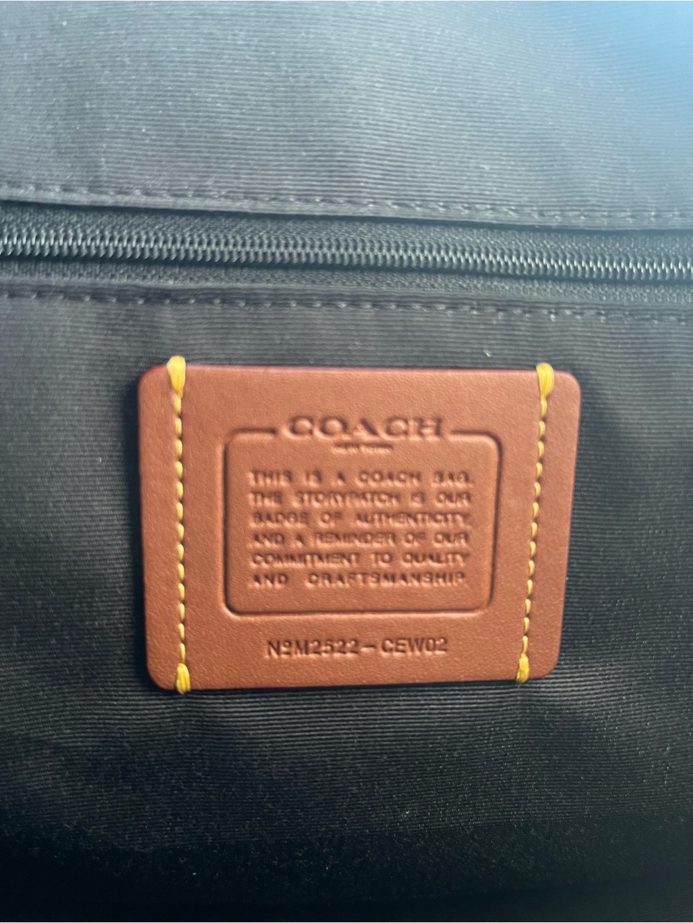 COACH Large Rowan Satchel Bag in Signature Leather Black (charms not Coach) - Picture 3 of 7